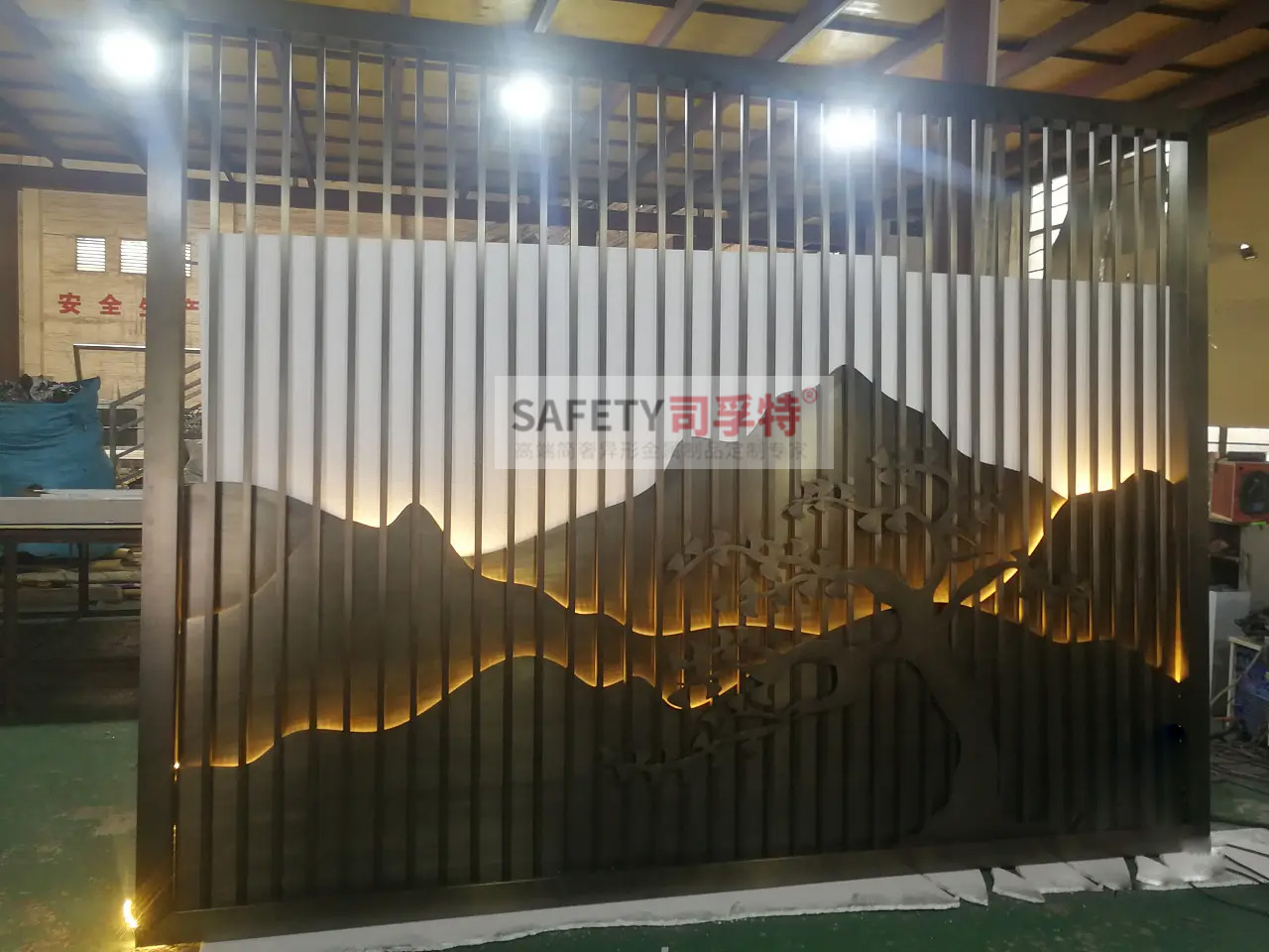 金屬山水屏風隔斷：新中式古典風，精致優(yōu)雅，輕奢舒適(圖3)
